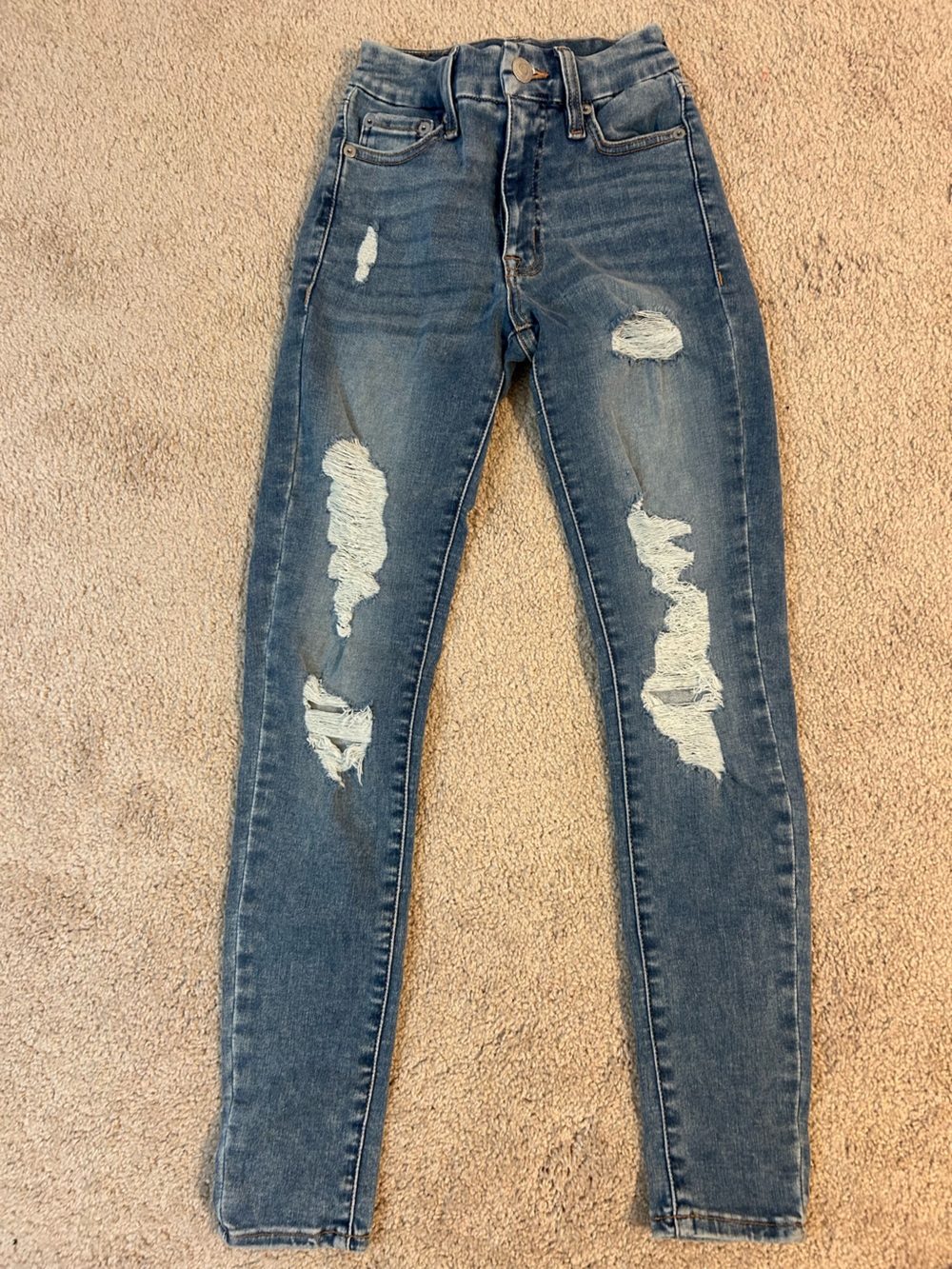 Aéropostale High Rise Curvy Jegging - Light Blue Denim sz 00